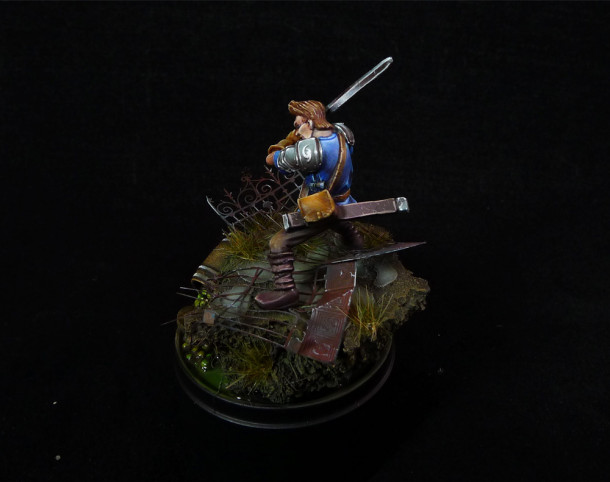 myth mercs fighter miniature
